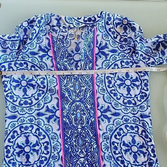 Lilly Pulitzer Boho Hippie Paisley Top Sz XL - Picture 4 of 8